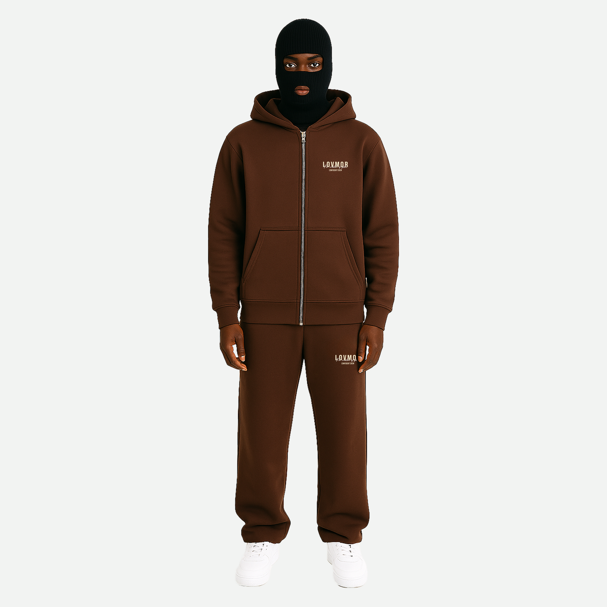 CONFIDENT CREW ZIPER RICH BROWN