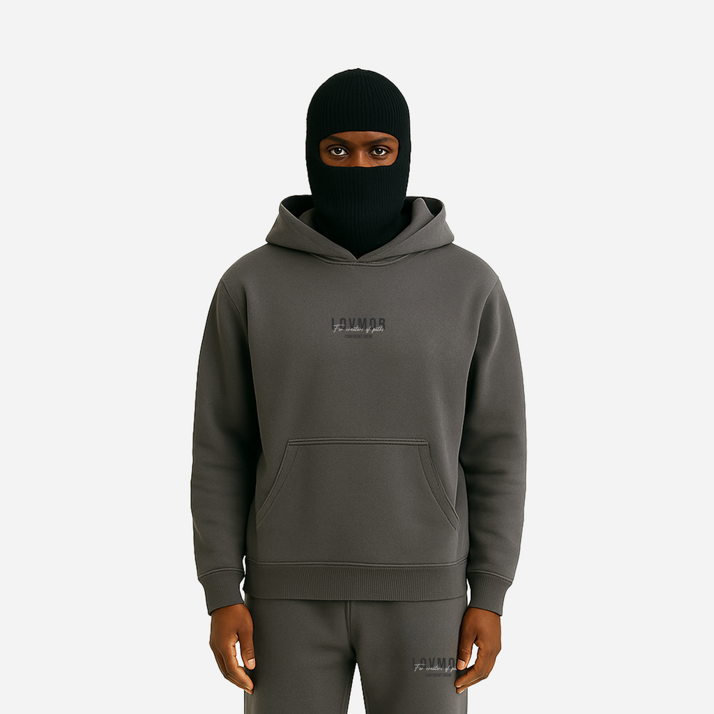 CONFIDENT CREW HOOD-TRACKI CARBON