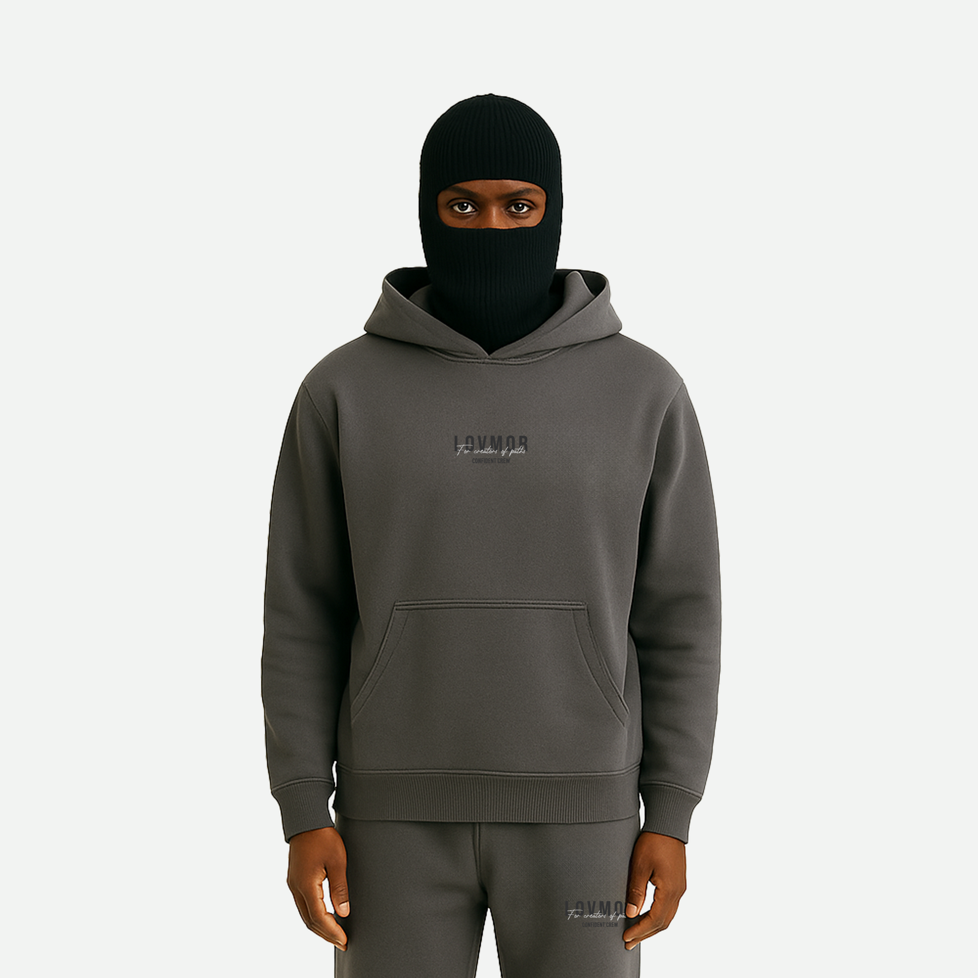 CONFIDENT CREW HOODIE CARBON