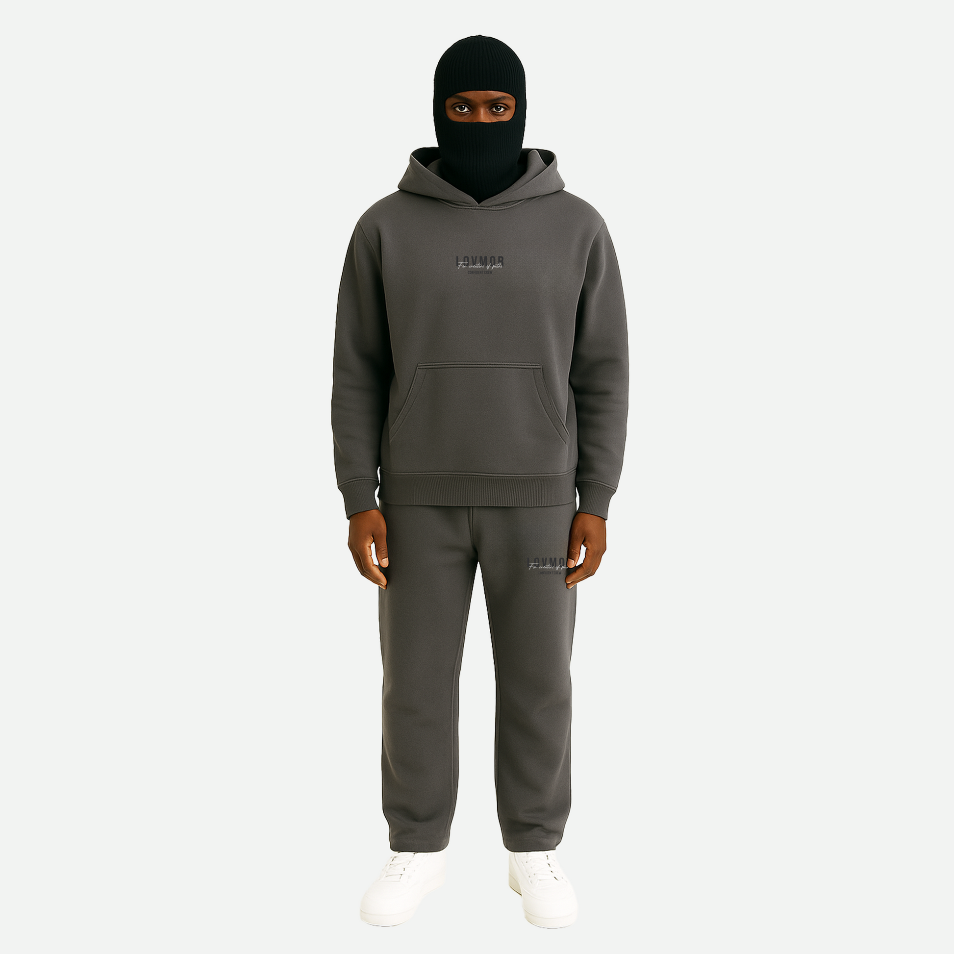 CONFIDENT CREW HOODIE CARBON