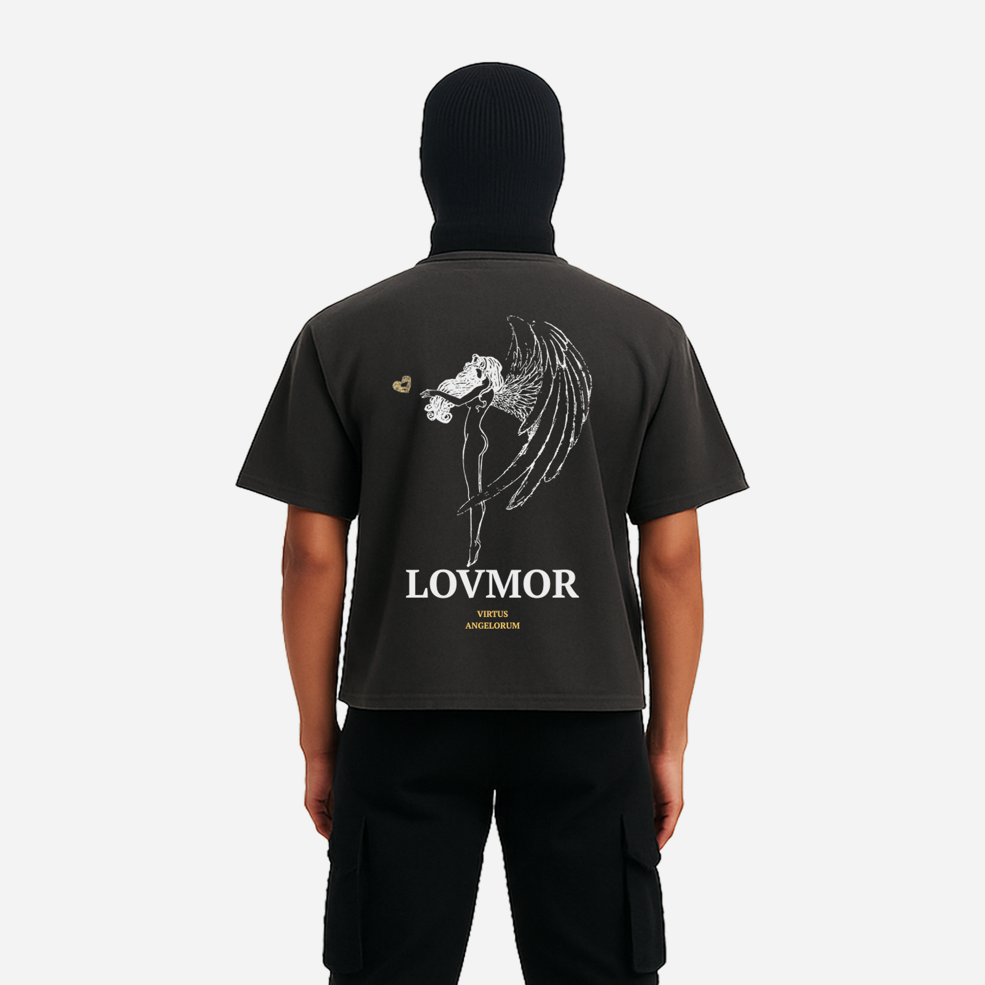 HEAVENLY LOVE - VIRTUS ANGELORUM TEE BLACK