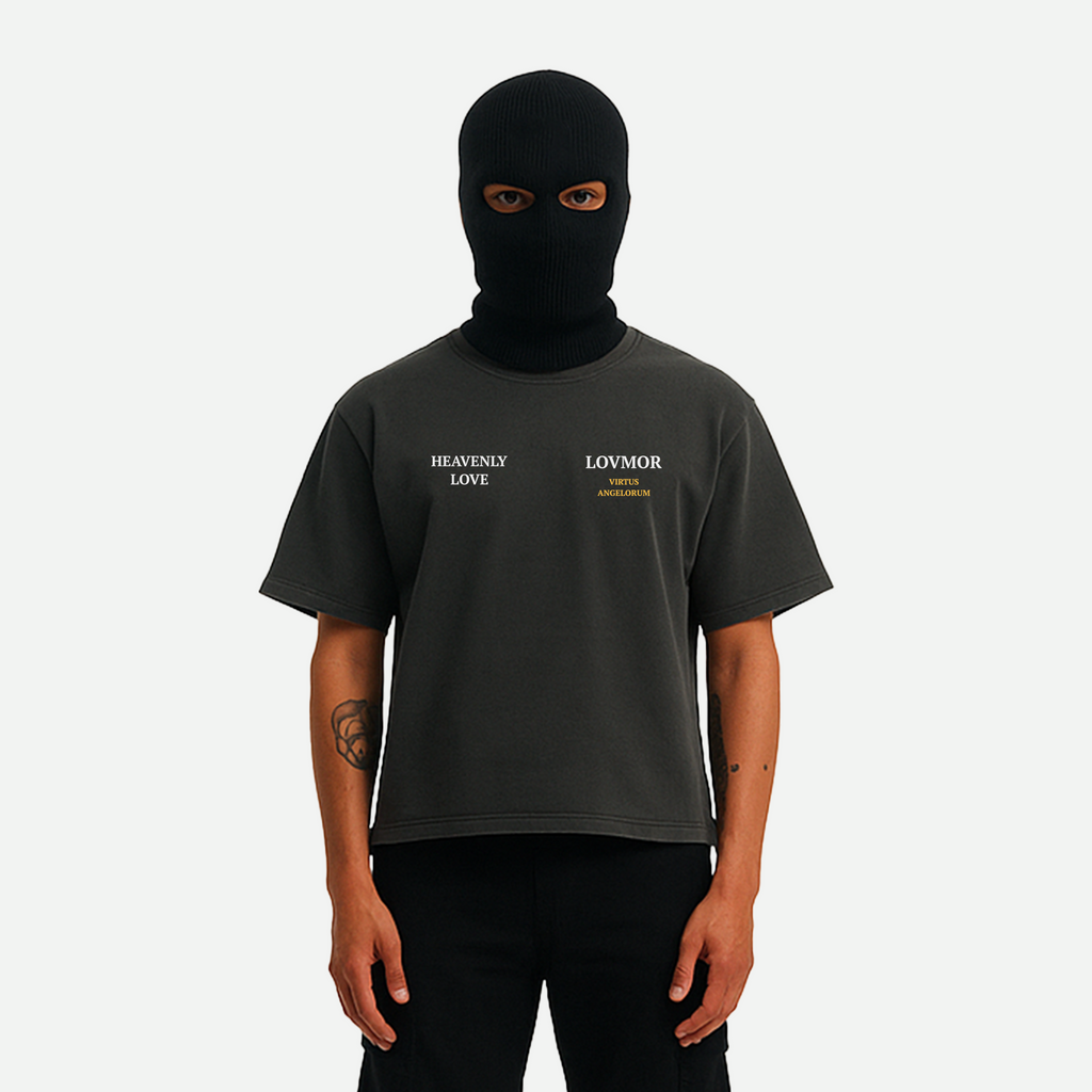 HEAVENLY LOVE - VIRTUS ANGELORUM TEE BLACK