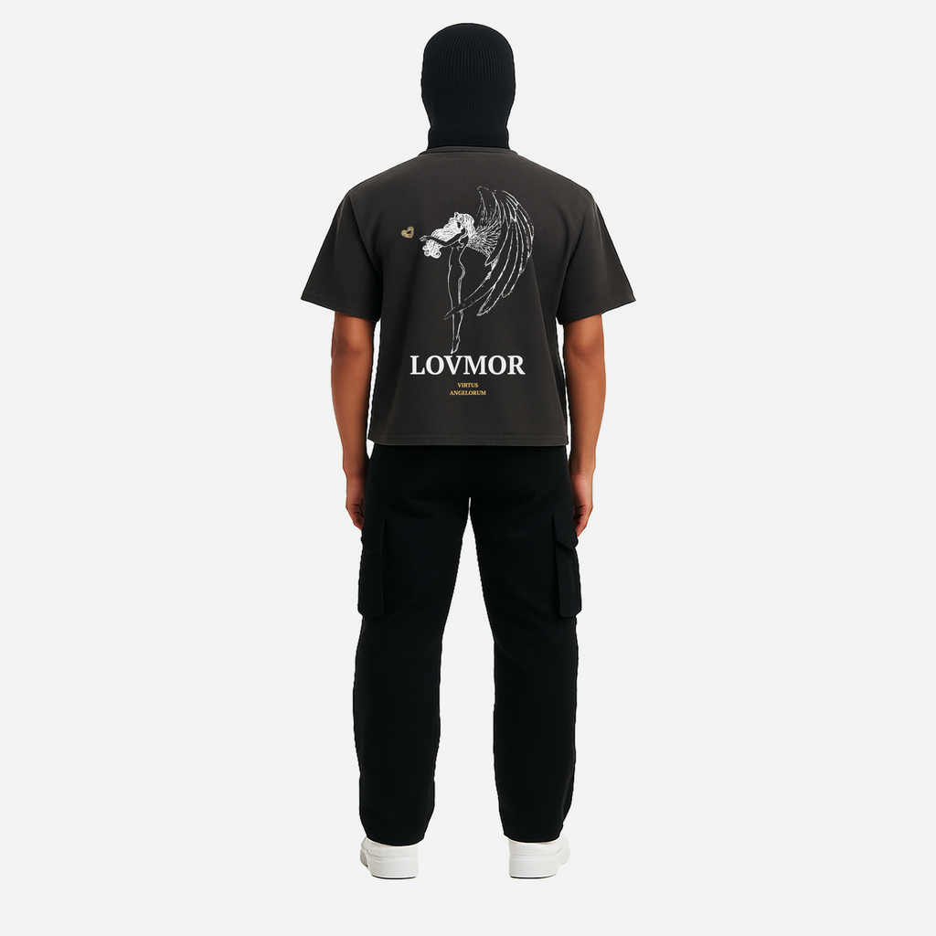 HEAVENLY LOVE - VIRTUS ANGELORUM TEE BLACK