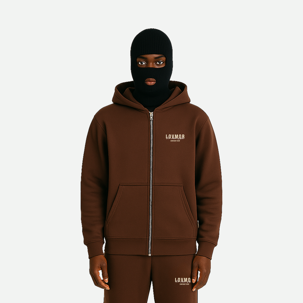 CONFIDENT CREW ZIPER RICH BROWN