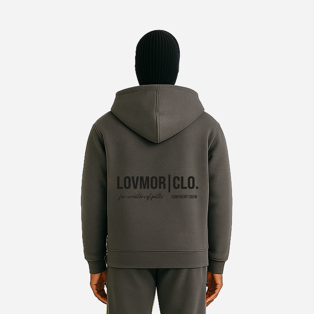 CONFIDENT CREW HOOD-TRACKI CARBON