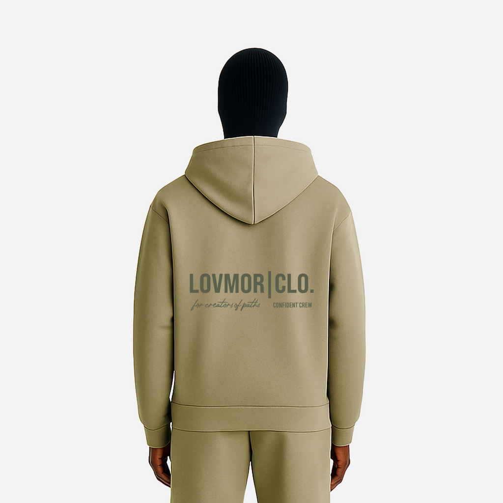 CONFIDENT CREW ZIPER PALEOLIVE