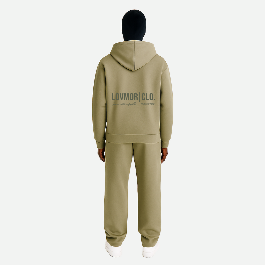 CONFIDENT CREW ZIPER PALEOLIVE