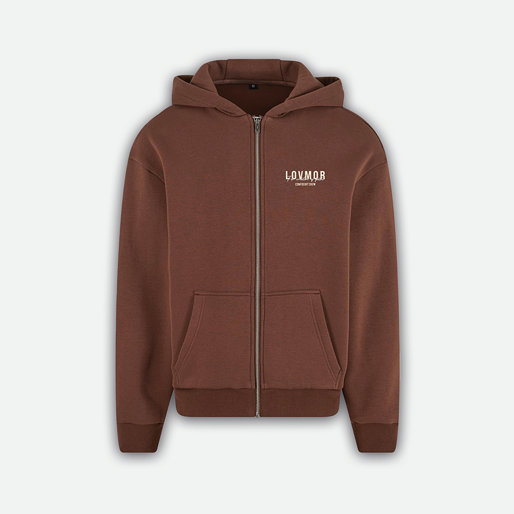 CONFIDENT CREW ZIPER RICH BROWN