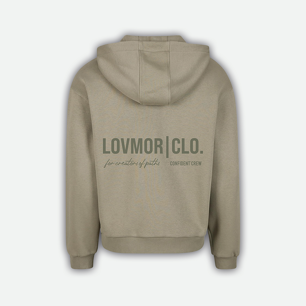 CONFIDENT CREW ZIPER PALEOLIVE